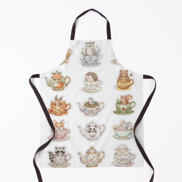 Item preview, Coquette Cottagecore Animal Tea Party  Cute Woodland Animals in Vintage Teacups  Cozy Kawaii Sticker Collection designed and sold by yanderedev.