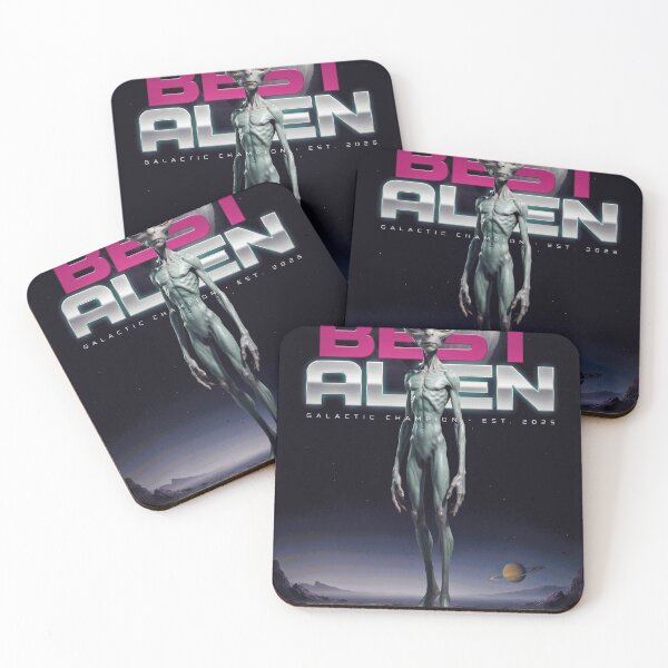Item preview, Best Alien Galactic Champion Retro Sci Fi Poster designed and sold by Stellanward96.