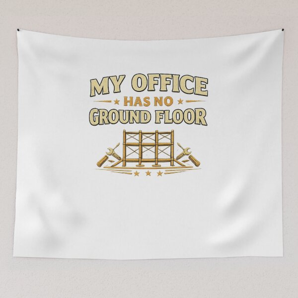 Item preview, My Office Has No Ground Floor – Funny Scaffolder & Scaffold Builder Gift designed and sold by WildHorizonArtDk.
