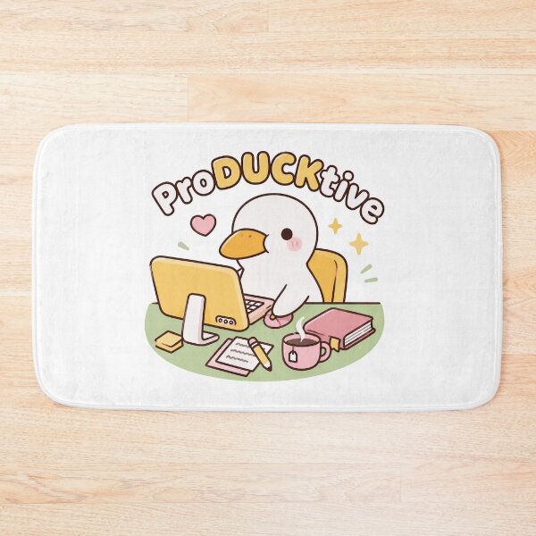 Item preview, Productive Duck Working at Desk designed and sold by HoloHugDesigns.