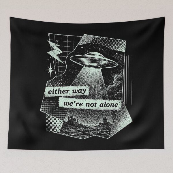 Item preview, Either Way Were Not Alone Vintage UFO Alien designed and sold by janicejc.