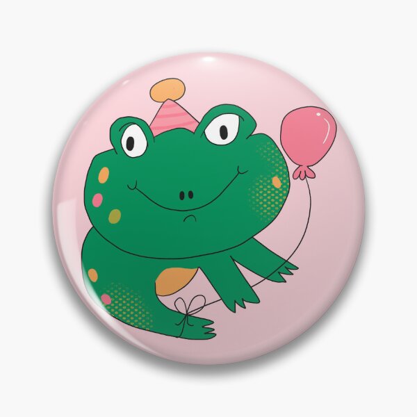 Item preview, Birthday Party Freddy Frog (Pink) designed and sold by yellowflowerhut.