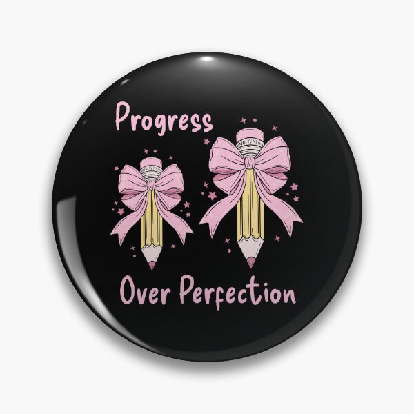 Item preview, Progress Over Perfection Pink Bow Pencil Cute Teacher Growth Mindset designed and sold by PalleteCreation.