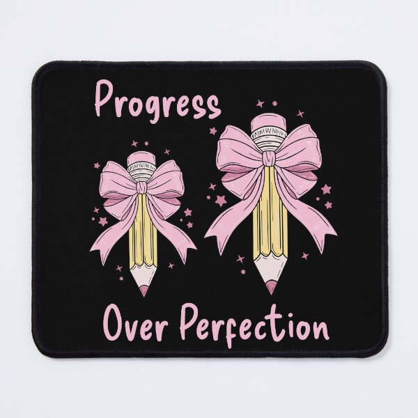 Item preview, Progress Over Perfection Pink Bow Pencil Cute Teacher Growth Mindset designed and sold by PalleteCreation.