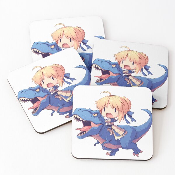 Item preview, Saber Fate Stay Night Blue Chibi Dinosaur Quest designed and sold by Dashsopaner.