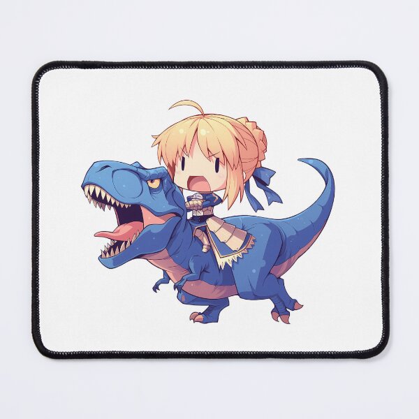 Item preview, Saber Fate Stay Night Blue Chibi Dinosaur Quest designed and sold by Dashsopaner.
