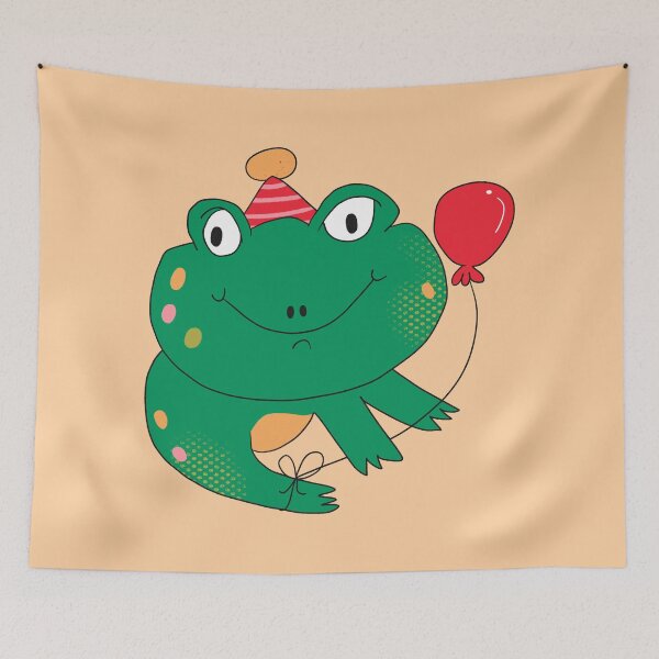 Item preview, Birthday Party Freddy Frog (Red) designed and sold by yellowflowerhut.