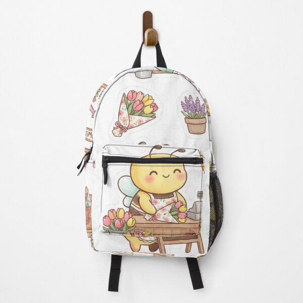 Item preview, Cute Kawaii Bee Flower Shop Sticker | Cottagecore Bumble Bee Florist designed and sold by yanderedev.