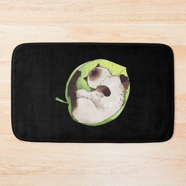 Item preview, Siamese Cat In Leaves Cute Kawaii Pointed Kitten Botanical Art designed and sold by Minranshop.