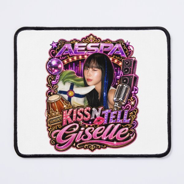Item preview, aespa Giselle retro Y2K blue off-shoulder fit graphic designed and sold by Valereekmerch.