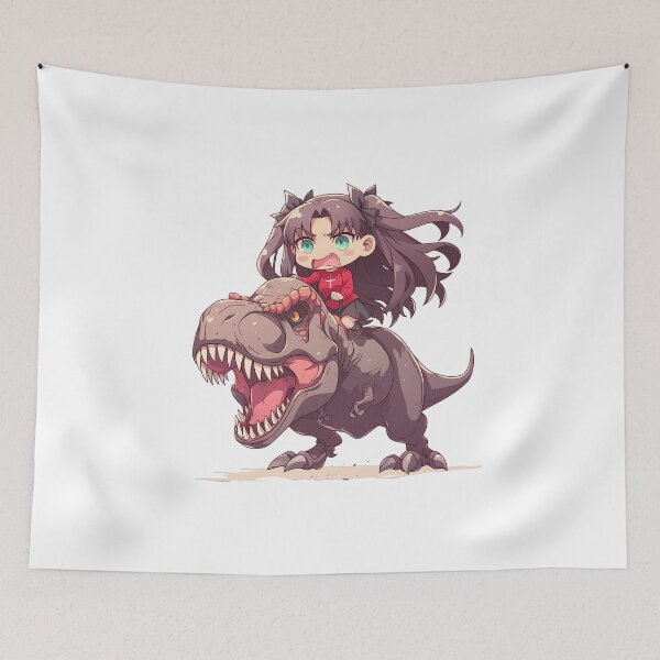 Item preview, Rin Tohsaka Fate Stay Night Chibi Dinosaur Charge designed and sold by Dashsopaner.