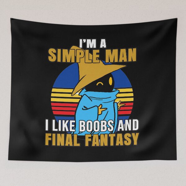 Item preview, I'm A Simple Man ILike Boobs And Final Fantasy designed and sold by PastelWingg.