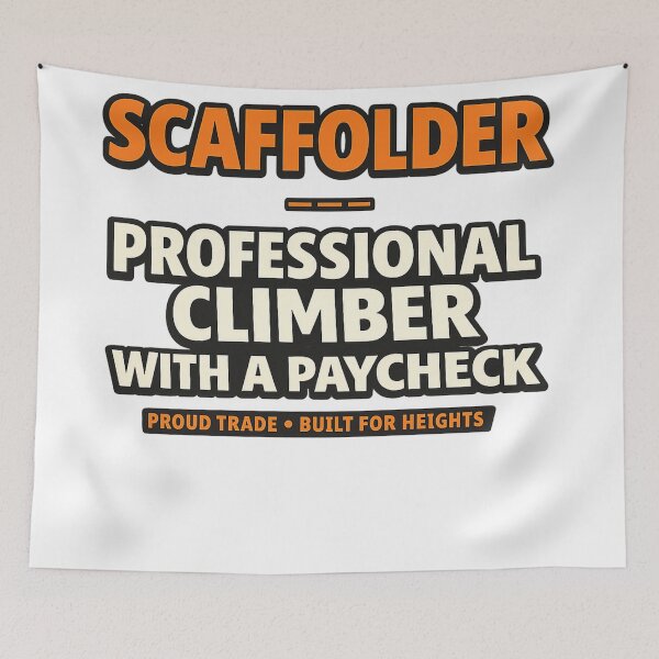 Item preview, Scaffolder – Professional Climber With a Paycheck designed and sold by WildHorizonArtDk.