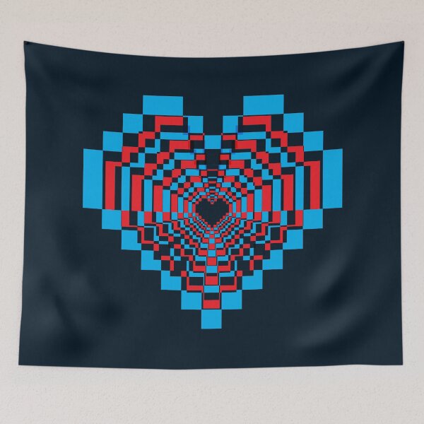 Item preview, Dark Pixel Heart - 3D  designed and sold by animinimal.