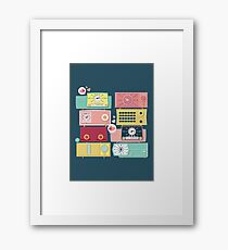 Turn the vintage radios on Framed Print
