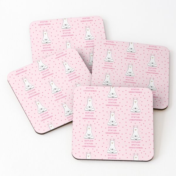 Item preview, Outlaw Status Unbothered Meditating Llama Pastel Pink designed and sold by Artemis & Woven Collective.