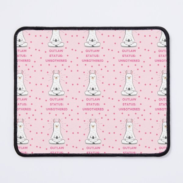 Item preview, Outlaw Status Unbothered Meditating Llama Pastel Pink designed and sold by Artemis & Woven Collective.