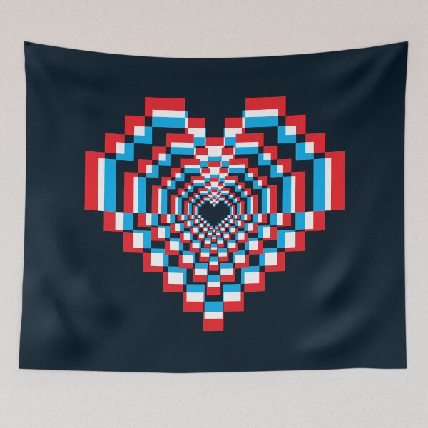 Item preview, Dark Pixel Heart - 3D 2 designed and sold by animinimal.