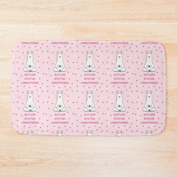 Item preview, Outlaw Status Unbothered Meditating Llama Pastel Pink designed and sold by Artemis & Woven Collective.