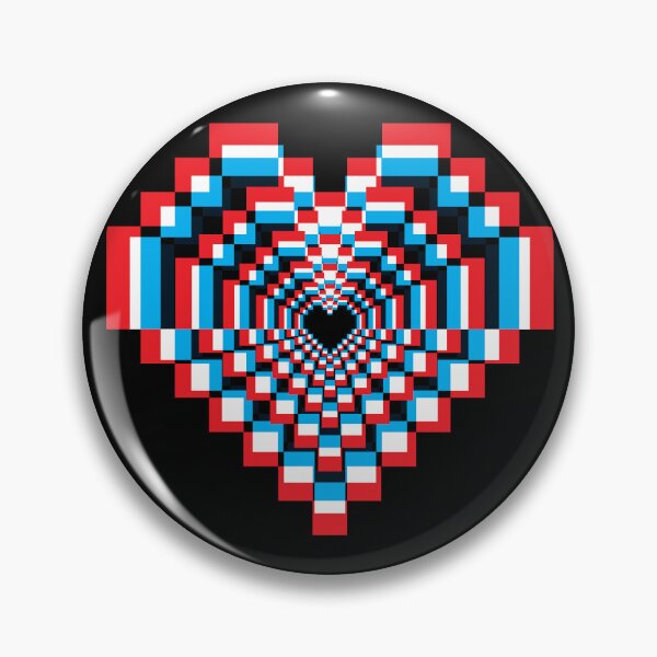 Item preview, Darkest Pixel Heart - 3D 2 designed and sold by animinimal.