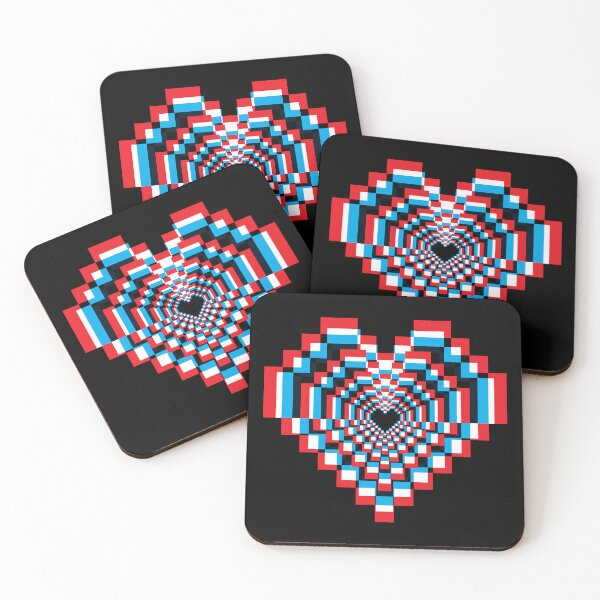 Item preview, Darkest Pixel Heart - 3D 2 designed and sold by animinimal.
