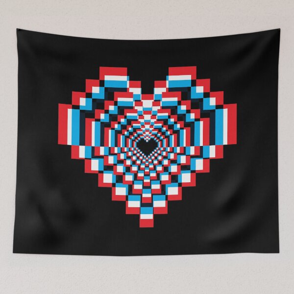 Item preview, Darkest Pixel Heart - 3D 2 designed and sold by animinimal.