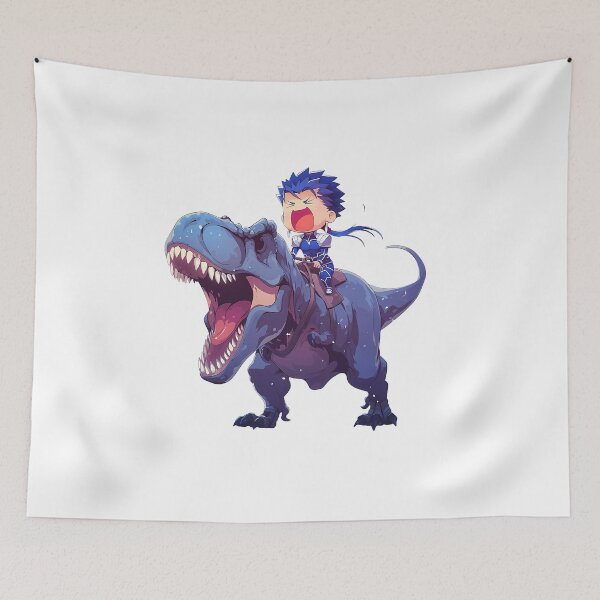 Item preview, Lancer Fate Stay Night Blue Chibi Dinosaur Charge designed and sold by Dashsopaner.