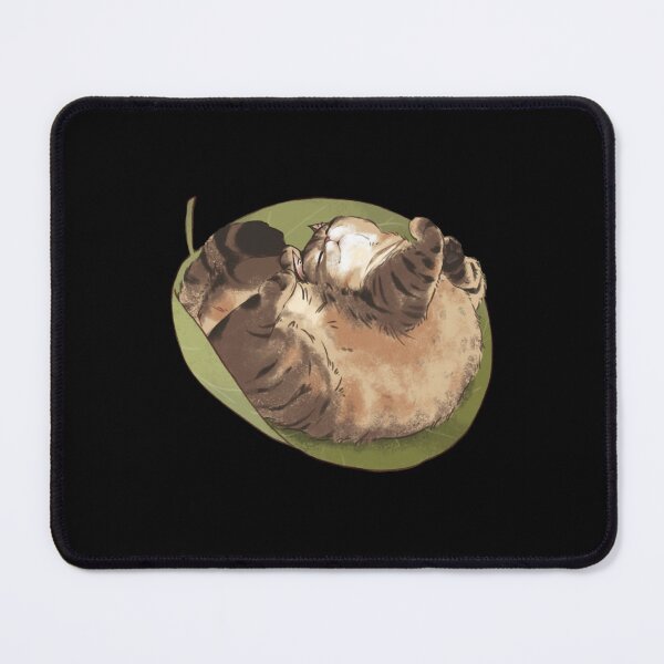 Item preview, Tabby Cat Sleeping In A Leaf Cute Cozy Brown Kitten Cushion Graphic designed and sold by Minranshop.