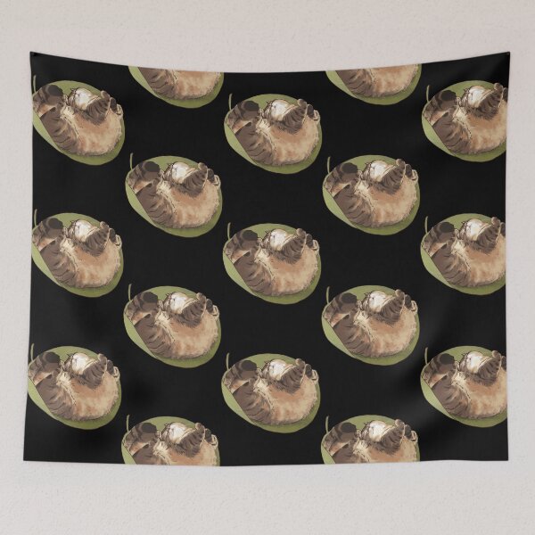 Item preview, Tabby Cat Sleeping In A Leaf Cute Cozy Brown Kitten Cushion Graphic designed and sold by Minranshop.