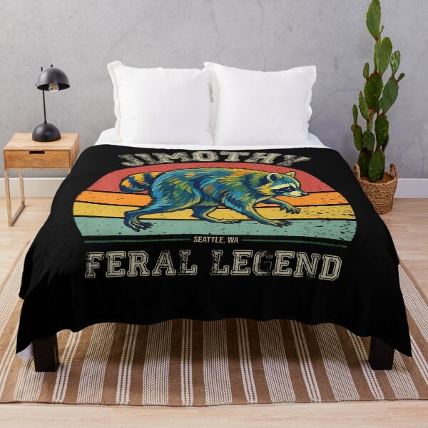 Item preview, Vintage Jimothy Raccoon Feral Legend Meme designed and sold by Apparel-Vortex.