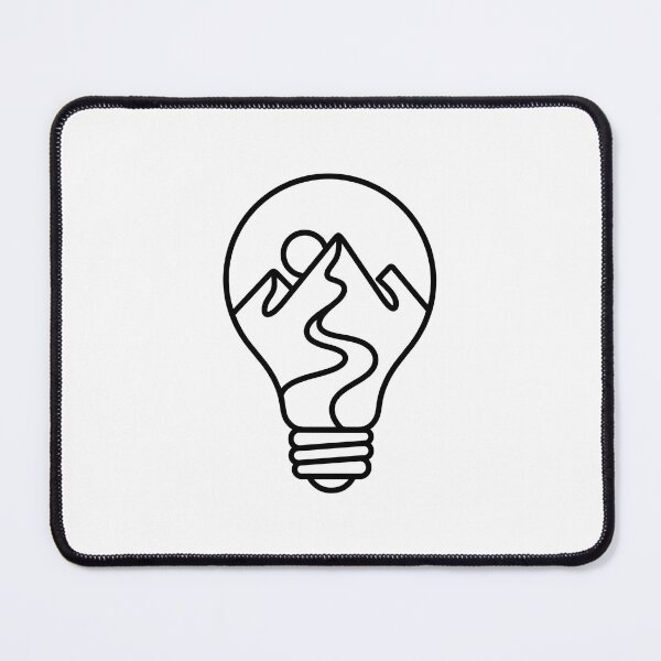Item preview, Adventure Bright Idea Mountain Lightbulb designed and sold by pattman.