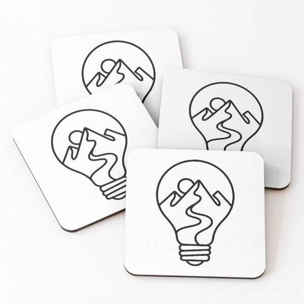 Item preview, Adventure Bright Idea Mountain Lightbulb designed and sold by pattman.
