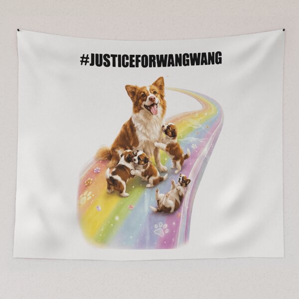 Item preview, #JusticeForWangwang “Rainbow Bridge Puppies” Mother Dog Memorial Animal Gift designed and sold by MagicatcoArt.
