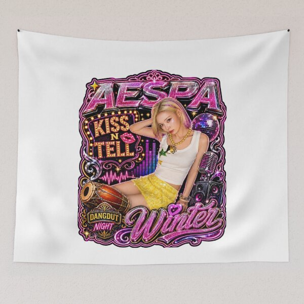 Item preview, Winter aespa blonde hair retro carousel night aesthetic designed and sold by Valereekmerch.