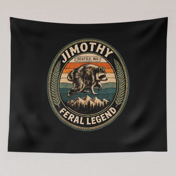 Item preview, Jimothy Feral Legend Funny Jimothy Racoon designed and sold by Apparel-Vortex.