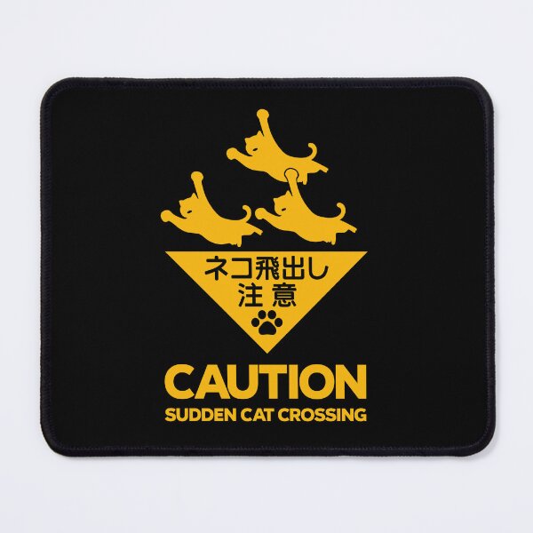 Item preview, Japanese Cat Crossing Warning Sign Art designed and sold by San Studios Co..
