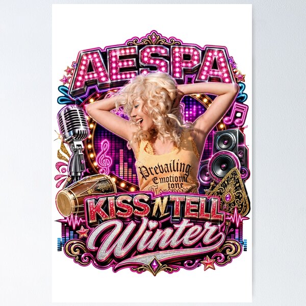 Item preview, Winter aespa vintage amusement park night light art designed and sold by Valereekmerch.
