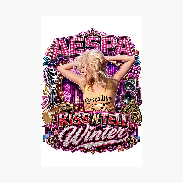 Item preview, Winter aespa vintage amusement park night light art designed and sold by Valereekmerch.