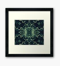 Underwater Lace Ocean Blue Framed Print