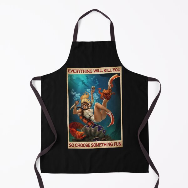 Item preview, Everything Will Kill You So Choose Something Fun Scuba Diving Vintage Poster "Live Dangerously" Ocean Adventure Pin Up Wall Art designed and sold by CanvasFuse.