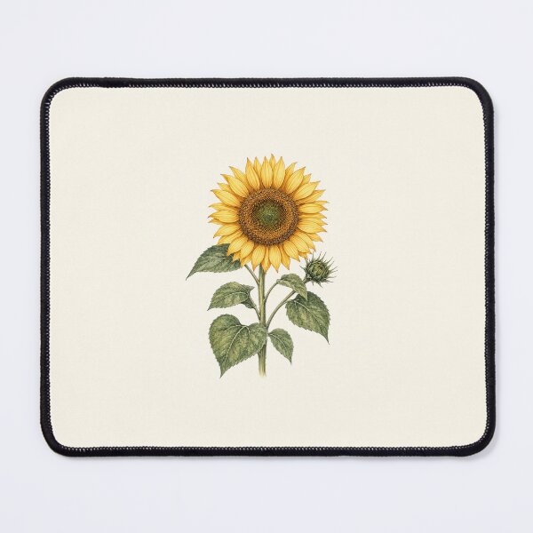 Item preview, Sunflower Botanical Illustration | Vintage Scientific Watercolor Wall Art designed and sold by PresMatPlays.