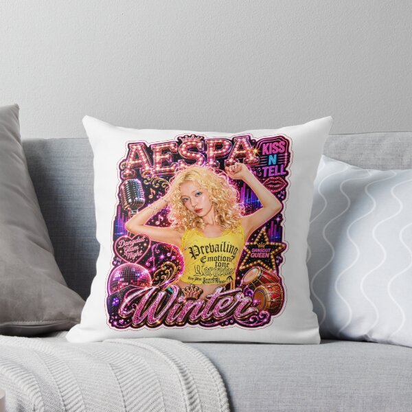 Item preview, aespa Winter vintage carnival night lights portrait art designed and sold by Valereekmerch.