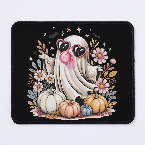 Item preview, Cute Ghost Blowing Bubblegum Kawaii Halloween Ghost with Heart Sunglasses, Coquette Pumpkin Fall Autumn Gift designed and sold by Zizo-DR44.