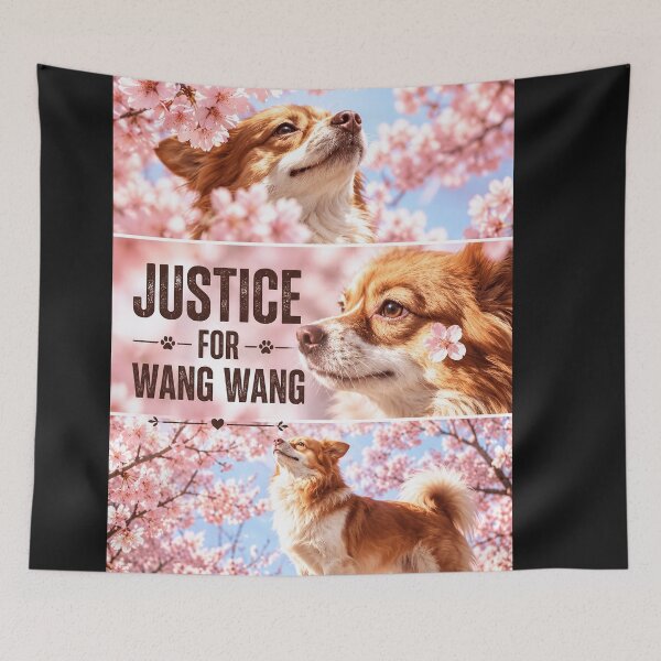 Item preview, Justice for Wang Wang “Cherry Blossom Dog” Memorial Animal Rights Gift designed and sold by CanvasFuse.