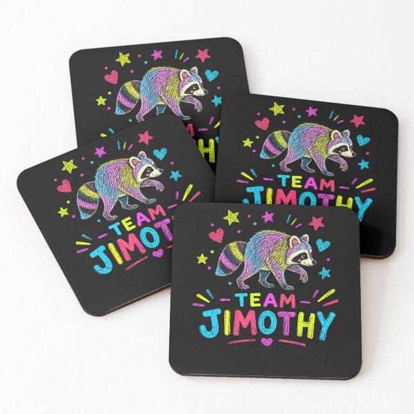 Item preview, Team Jimothy Colorful Raccoon Wildlife Support designed and sold by Apparel-Vortex.