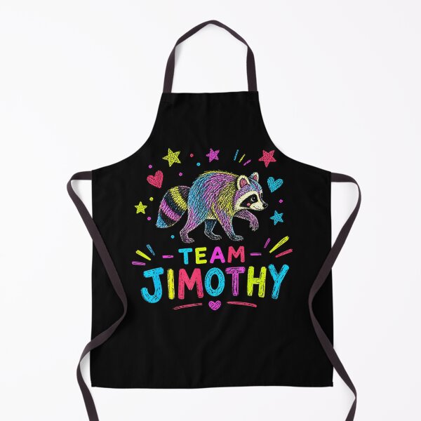 Aperçu de l'œuvre Équipe Jimothy Colorful Raccoon Wildlife Support créée et vendue par Apparel-Vortex.