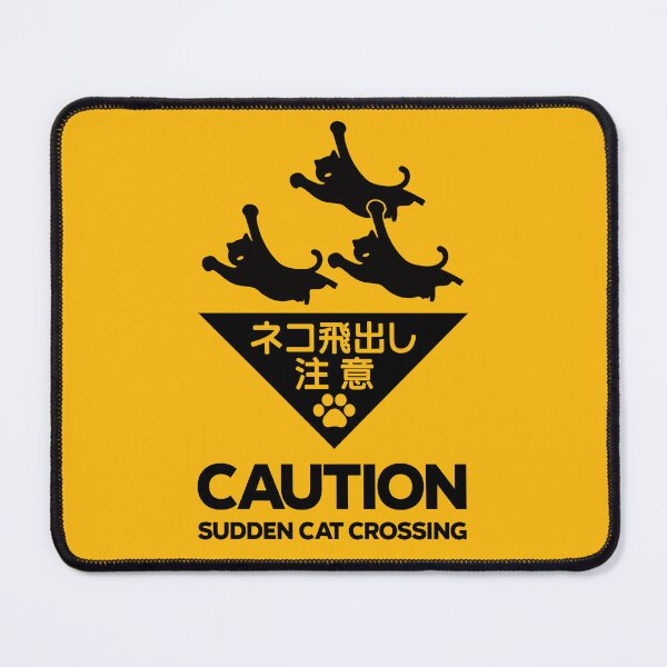 Item preview, Japanese Cat Crossing Warning Sign Art Nº 2 designed and sold by San Studios Co..