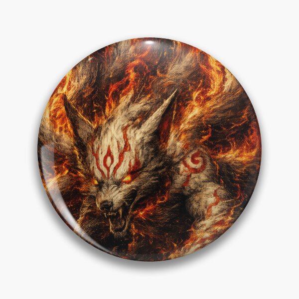 Item preview, KITSUNEBI - Japanese Yokai Heavy Metal Art designed and sold by YamatoCatStudio.