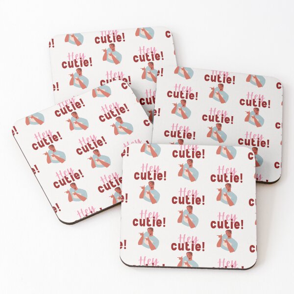 Item preview, Hey Cutie Funny Flirty Winking Guy Typography Illustration designed and sold by Artemis & Woven Collective.