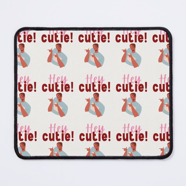 Item preview, Hey Cutie Funny Flirty Winking Guy Typography Illustration designed and sold by Artemis & Woven Collective.